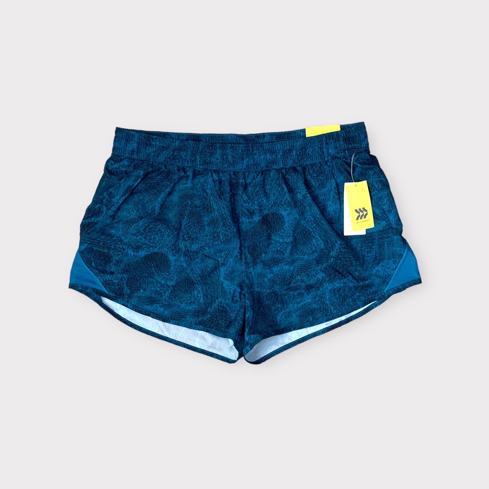 All in Motion Women’s Mid-Rise Running Short 3”  Teal XXL NWT